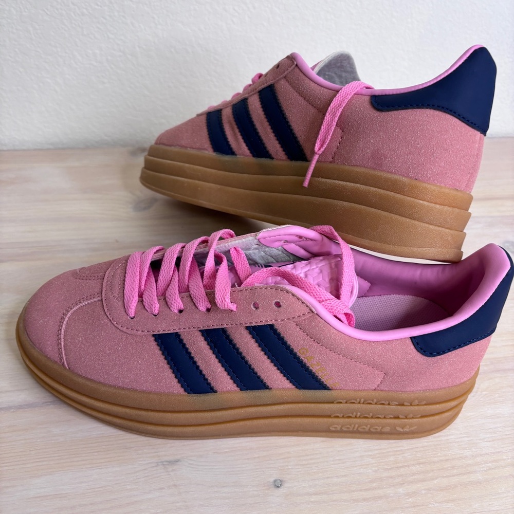 Adidas Womens Gazelle Bold Pink Glow Gum Platform NWOT M7/ W9